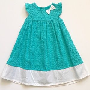 Aqua Eyelet Dress